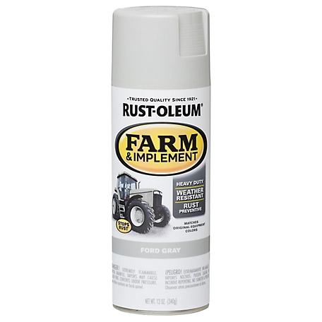 Rust-Oleum 12 oz. Ford Gray Specialty Farm & Implement Spray Paint, Gloss