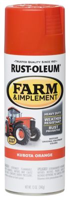 Rust-Oleum 12 oz. Kubota Orange Specialty Farm & Implement Spray Paint, Gloss