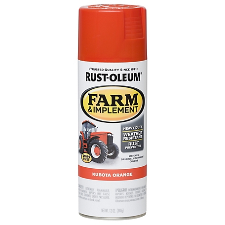 Rust-Oleum 12 oz. Kubota Orange Specialty Farm & Implement Spray Paint, Gloss