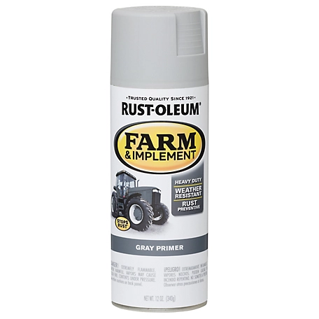 Rust-Oleum 12 oz. Gray Specialty Farm & Implement Spray Primer, Flat