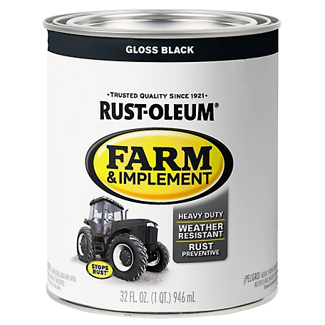 Rust-Oleum 1 qt. Black Specialty Farm & Implement Paint, Gloss