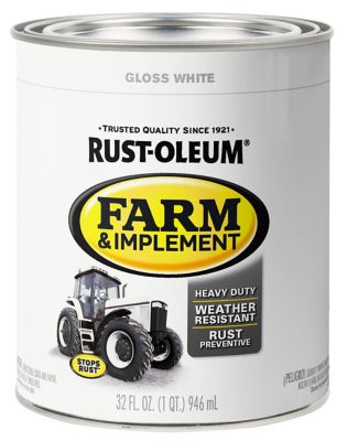 Rust-Oleum 1 qt. White Specialty Farm & Implement Paint, Gloss