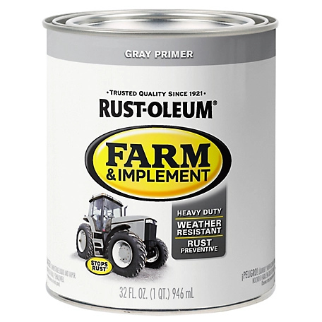 Rust-Oleum 1 qt. Gray Specialty Farm & Implement Paint Primer, Flat