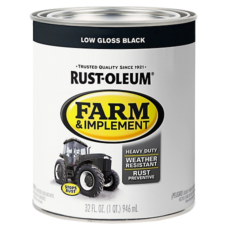 Rust-Oleum 1 qt. Black Specialty Farm & Implement Paint, Low Gloss