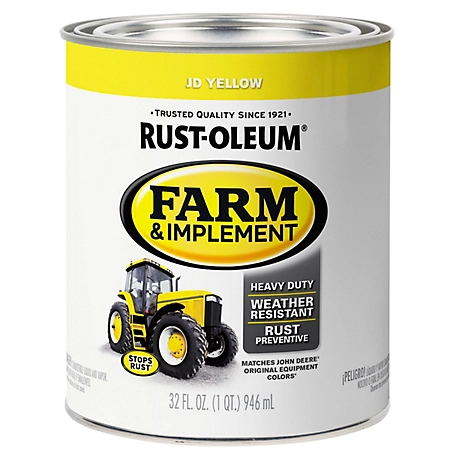 Rust-Oleum 1 qt. J.D. Yellow Specialty Farm & Implement Paint, Gloss