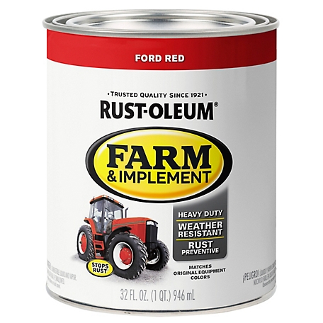 Rust-Oleum 1 qt. Ford Red Specialty Farm & Implement Paint, Gloss