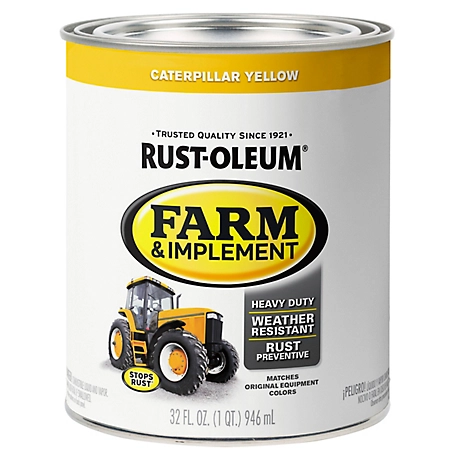 Rust-Oleum 1 qt. Caterpillar Yellow Specialty Farm & Implement Paint, Gloss