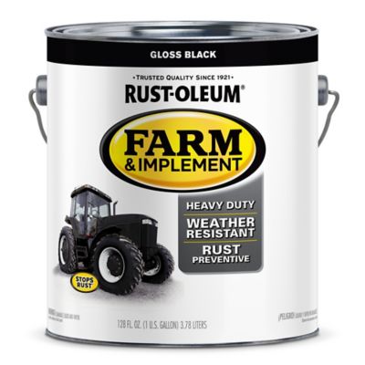 Tractor, Truck & Auto Paint, Gloss Black,1 Gal.