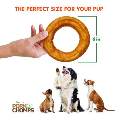 Image showing  6 in. Roasted Pork Skin Bagel Dog Chew, 1 ct.