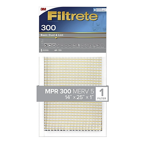 3M Filtrete Basic Dust Filter, 14 in. x 25 in. x 1 in.