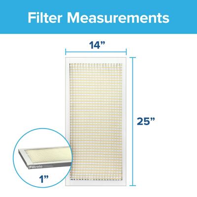 Image showing  Filtrete Basic Dust Filter, 14 in. x 25 in. x 1 in.