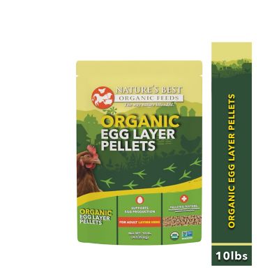 Nature's Best Organic Egg Layer Chicken Feed Pellets, 10 lb.