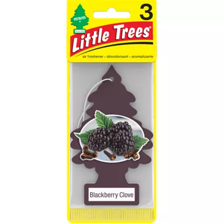 Little Trees Blackberry and Clove Scented Car Air Freshener 3 Pack Automotive Air Fresheners