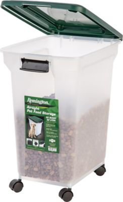 Image showing  55 qt. Airtight Pet Food Storage Container, Clear/Green Lid