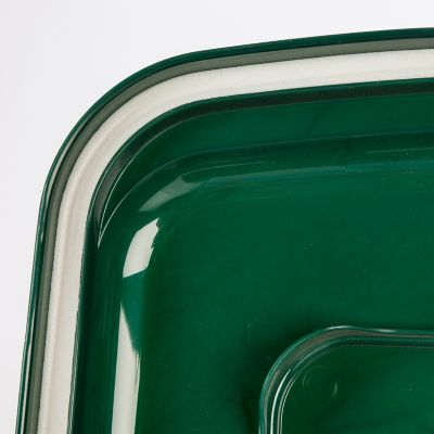 Image showing  55 qt. Airtight Pet Food Storage Container, Clear/Green Lid