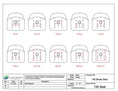 Image showing 6 th Black Talon 14 in. Deluxe High-Back Steel Pan Tractor Seat, Black