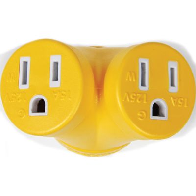 Camco PowerGrip 4-Prong Y Generator Adapter, 30M/2x15F Amp