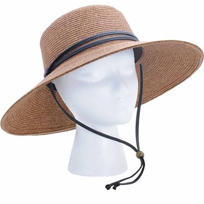 Sloggers Women's Braided Sun Hat with Wind Lanyard, UPF 50+ Protection