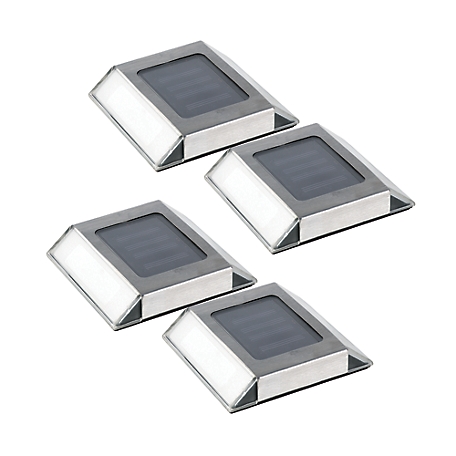 Nature Power Stainless Steel Solar Powered Integrated LED Pathway Lights, 4-Pack