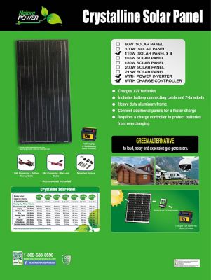 Image showing 6 th Nature Power 330-Watt 12V Monocrystalline Solar-Powered Battery Charger