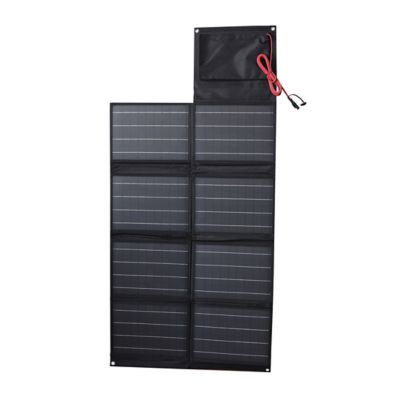 Image showing  80W Folding Monocrystalline Solar Panel with Laptop Charger Adapters