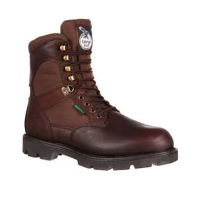 Georgia Boot Men s Waterproof Thinsulate Insulated Logger Boots 8 in. Black 1 Pair 1286358 at Tractor Supply Co