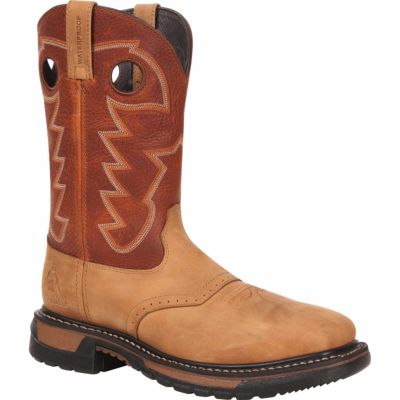 mens square steel toe boots
