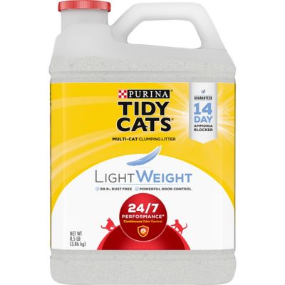 Tidy Cats Purina Light Weight, Low Dust, Clumping Cat Litter, 24/7 Performance Multi Cat Litter