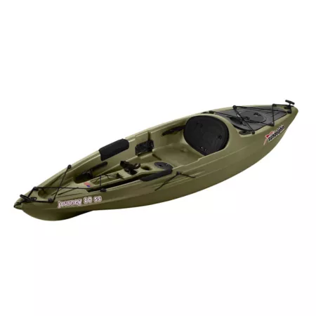 Sun Dolphin Journey Sit-In Fishing Kayak with Paddle 10-Foot Olive Fishing Boats