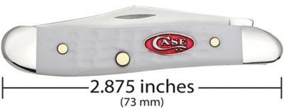 Image showing  2.1 in. Jigged Peanut Pocket Knife, White
