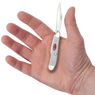Image showing  2.1 in. Jigged Peanut Pocket Knife, White