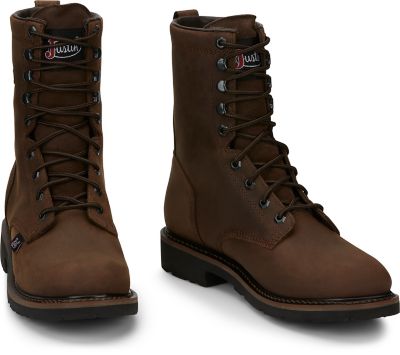 Image showing 6 th Justin Men's Drywall 8 in. Waterproof Plain Toe Boots