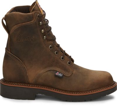Image showing 4 th Justin Men's Blueprint Work Boots, 8 in.