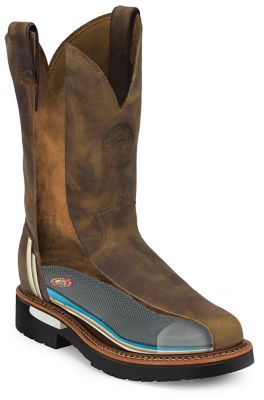 Image showing 7 th Justin Men's Blueprint Round Toe Pull-On Work Boots, 11 in.