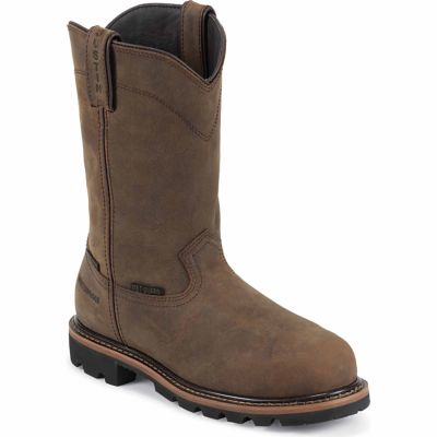 justin men's pulley soft toe boots