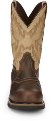 Image showing 3 th Justin Men's Superintendent Steel Toe Stampede Work Boots, 11 in.