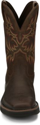 Image showing 3 th Justin Men's Driller Cowhide Stampede Plain Toe Work Boots, 11 in., SE4681