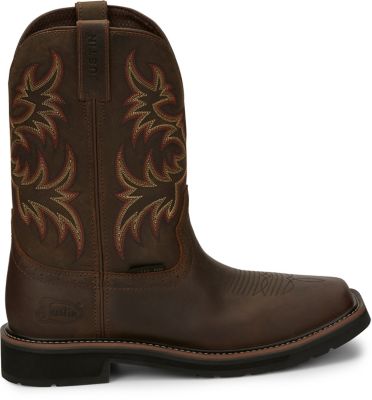 Justin Men's Driller Cowhide Steel-Toe Stampede Work Boots, 11 in.