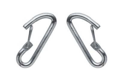 White Epoxy Coated Steel Carbine Hooks for Chain Barrier Systems 