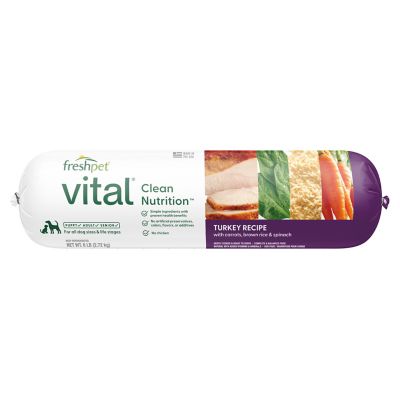 Image showing  Vital Clean Nutrition All Life Stages Turkey Recipe with Carrots, Brown Rice and Spinach Fresh Dog Food Roll, 6 lb.