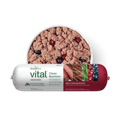 Freshpet Vital Grain Free Beef & Bison Recipe Fresh Dog Food Roll, 5 lb.