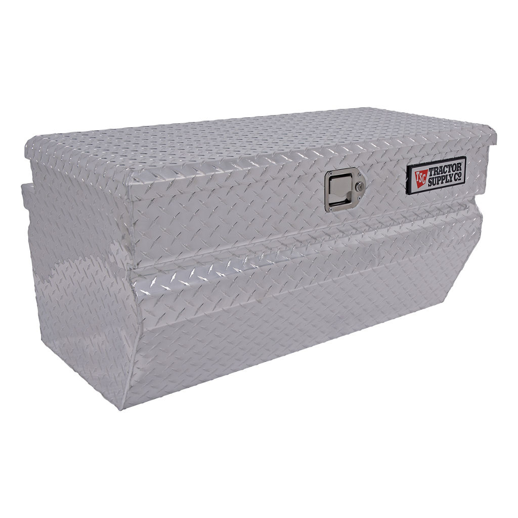 Mid Size Single Lid Aluminum Chest Tool Box, Silver, 37 in. L