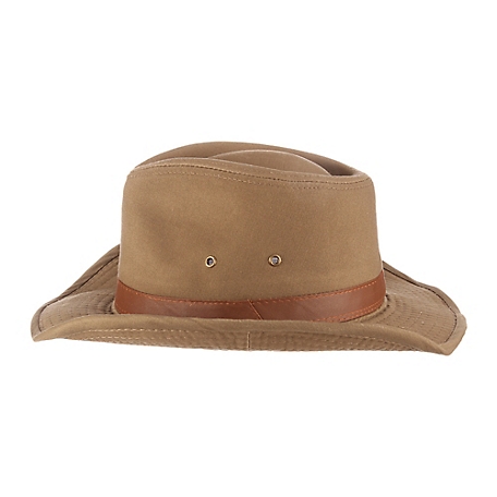 DPC Medium Outdoor Washed Twill Western Outback Hat in Bark
