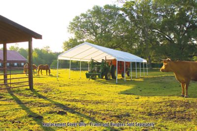 Image showing 6 th ShelterLogic 18 ft. x 40 ft. White Canopy Cover, FR Rated