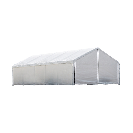 ShelterLogic 18 ft. x 30 ft. Canopy Enclosure Kit, Fire Rated, White, Frame and Canopy Sold Separately