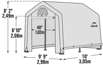 Image showing  12 ft. L x 24 ft. W GrowIt Heavy-Duty Walk-Thru Greenhouse, Round-Style