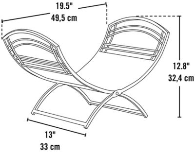 Image showing  18.88 in. Hearth Accessories Classic Steel Fireplace Log Holder