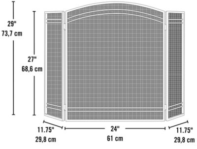Image showing  29.13 in. Classic Fireplace Screen