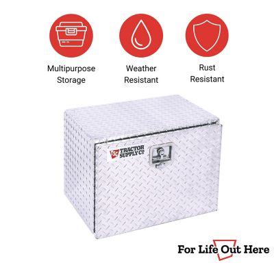 Image showing 8 th Tractor Supply 5.6 cu. ft. Underbody Truck Tool Box, 24 x 18 x 20in., Silver