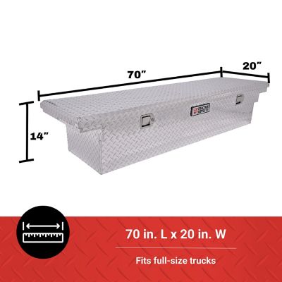 Image showing  8 cu. ft. Aluminum Low-Profile Crossover Truck Tool Box for Full-Size Trucks, 70 in. x 20 in.